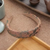 Estilo chino nuevo bordado de satén esponja alto cráneo top aros de pelo delicado satén de borde ancho cordón de pelo accesorios de pelo tarjetas de pelo al por mayor Specification image
